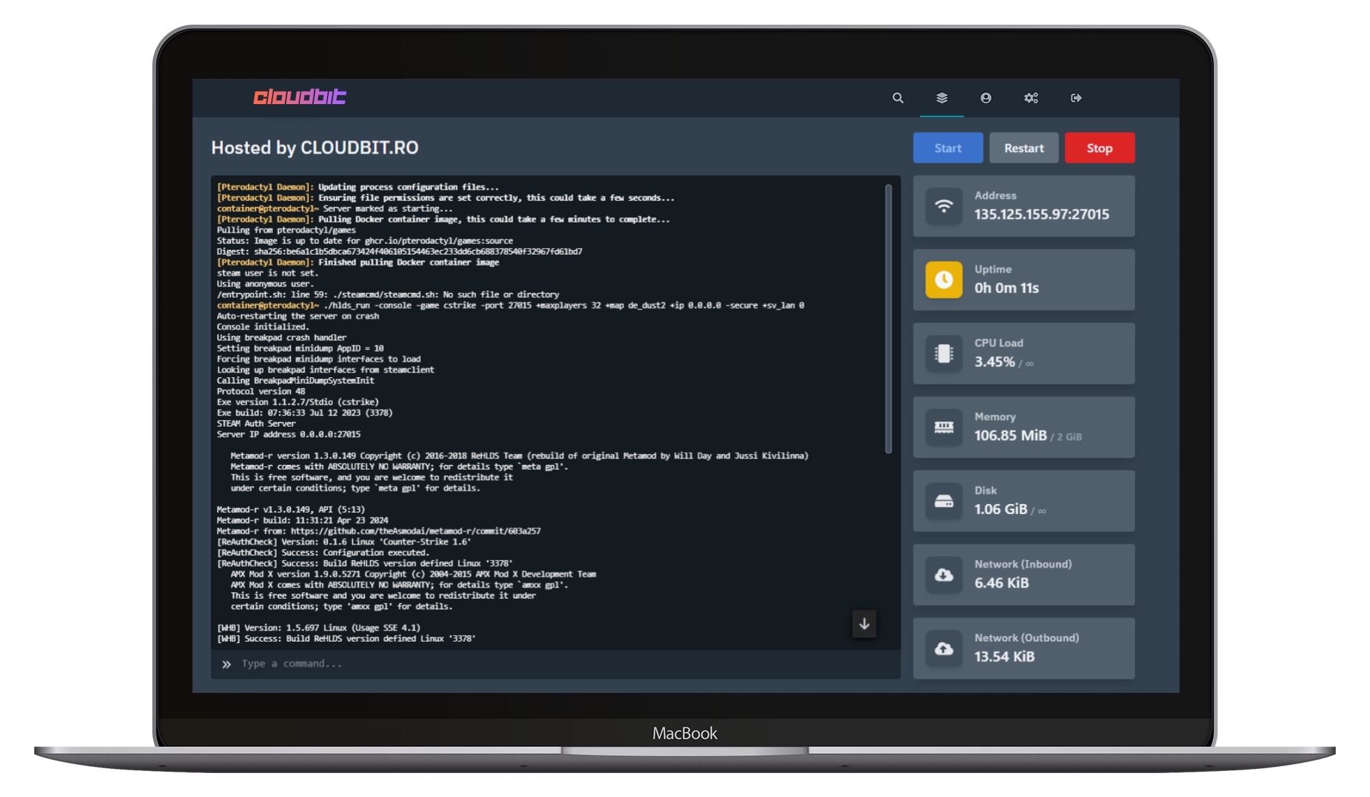 Game Hosting Console